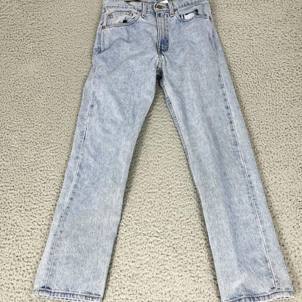 Vintage Levis 505 Jeans Mens 31x30 Light Wash Regular Fit Straight Leg USA 90s